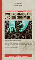 Buchcover »Zwei Kommissare und ein Sommer«, Zeitungs-Anmutung, Foto von Gummihandschuhen, darunter Kurzbeschreibung der enthaltenen Geschichten.