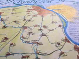 Illustrierte Landkarte von Rheinhessen