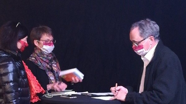 Angelika Angermeier, Annette Sievers und Moderator Herr Laupichler